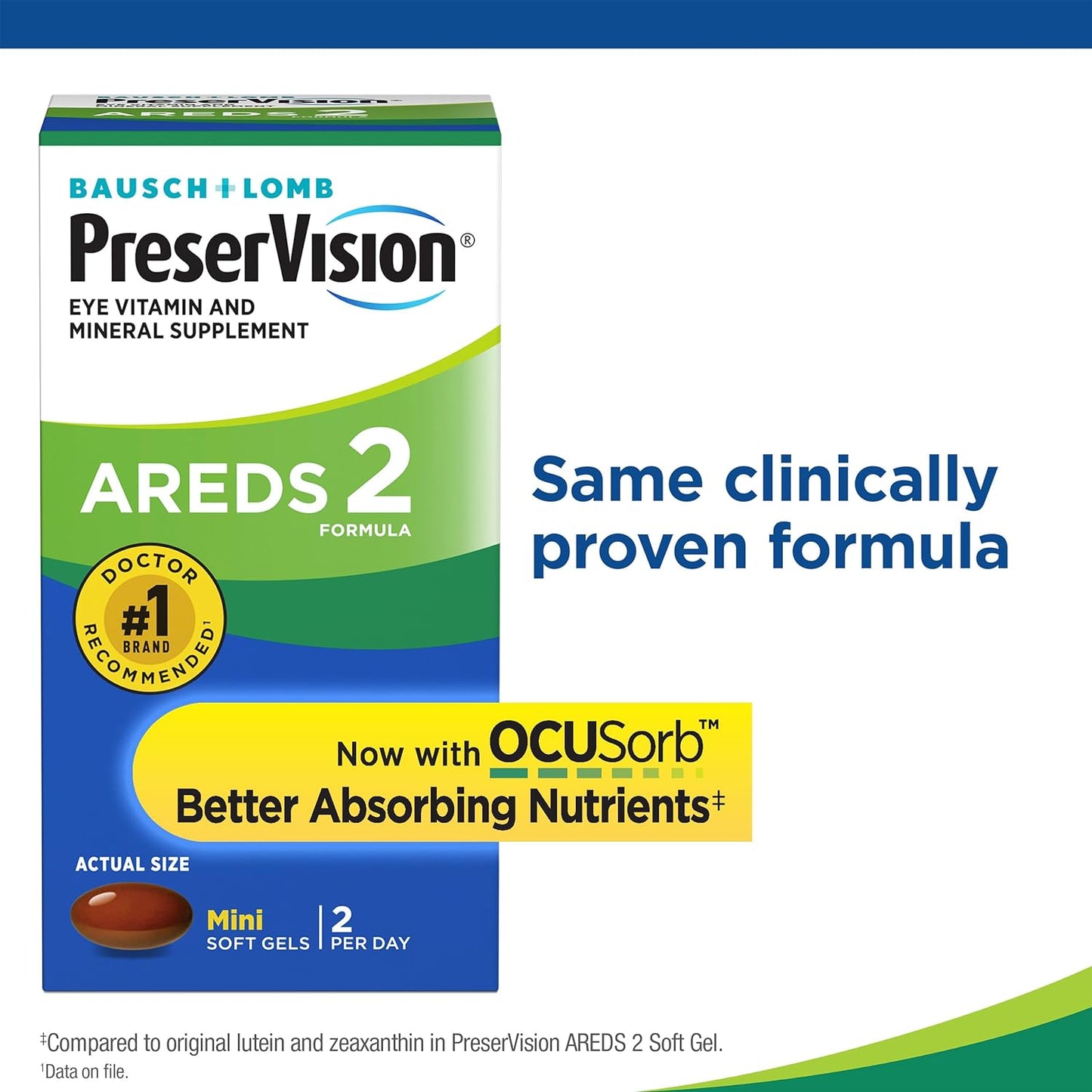 PreserVision AREDS 2 - 210 count Soft Gels - Eye Vitamin & Mineral Supplement - EXP 08/2027